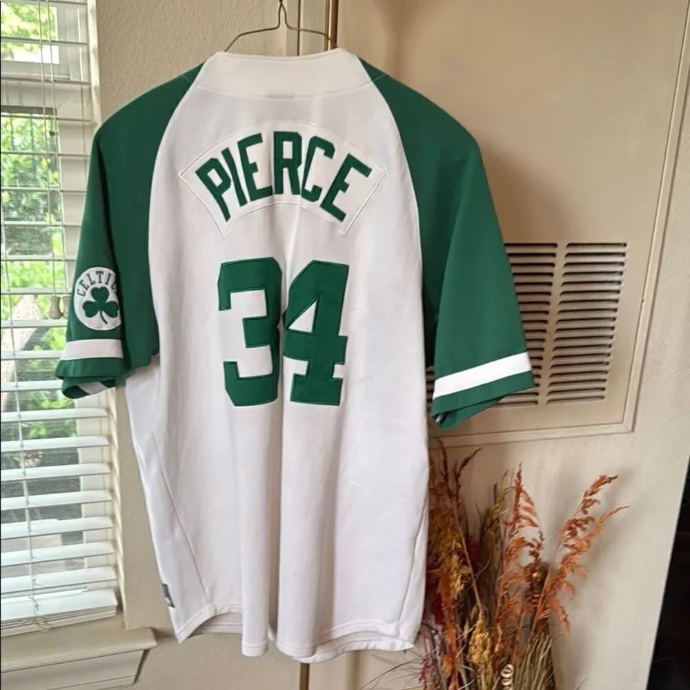 Nike NBA Paul Pierce #34 Boston Celtics Warm Up Jacket Stitched Jersey Men's L
